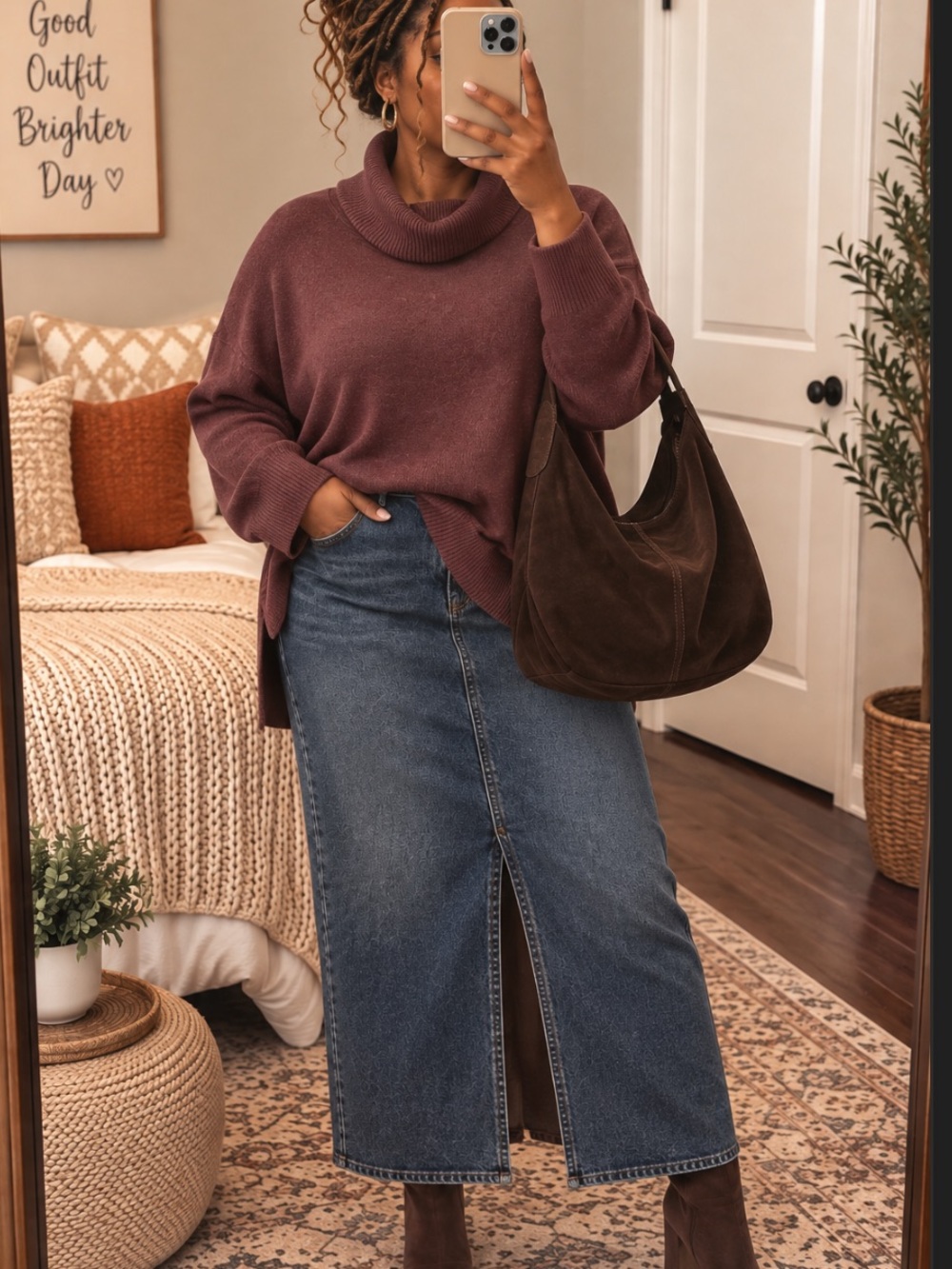 Cute Fall Sweater Cowl Neck Sweater